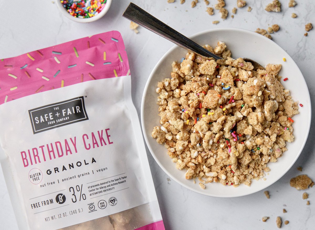 Creative in the Kitchen with Safe + Fair Birthday Cake Granola